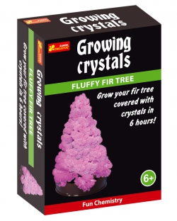 Fir tree with crystals. Pink Fir tree with crystals. Pink