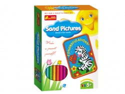 Sand picture. Zebra Sand picture. Zebra