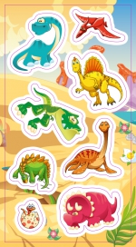 Stickers. Dinosaurs Stickers. Dinosaurs