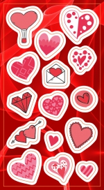 Stickers. Hearts Stickers. Hearts