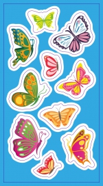 Stickers. Butterflies Stickers. Butterflies