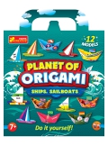Planet of origami. Ships. Sailboats