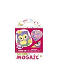 Shining mosaic. Owl  Flamingo